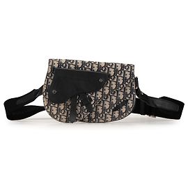 Borsa messenger Saddle in tela blu obliqua Dior Blu Blu navy