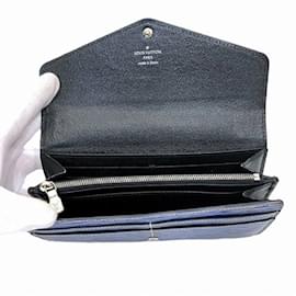 Louis Vuitton-Louis Vuitton Epi Denim Portefeuille Sarah Long Wallet-Blue