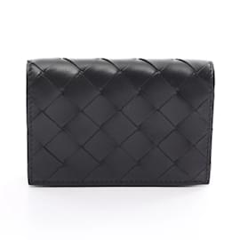 Bottega Veneta-Bottega Veneta Intrecciato Leather Card Case-Black