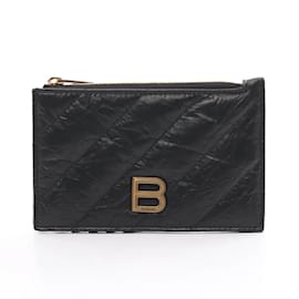 Balenciaga-Balenciaga Black Leather Card Case-Black