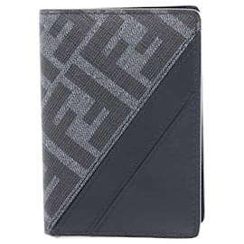 Fendi-Fendi Diagonal Business Card Holder-Navy blue