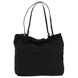 Fendi-FENDI Tote Bag Nylon Black Silver Auth ep5506-Black,Silvery
