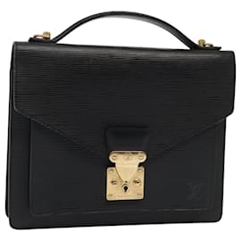 Louis Vuitton-LOUIS VUITTON Epi Monceau 28 Hand Bag Black M52122 LV Auth ep5465-Black