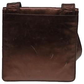 Chanel-CHANEL Shoulder Bag Leather Bronze Gold CC Auth 88737-Golden,Bronze