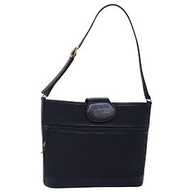 Autre Marque Borsa a Spalla Burberrys in Nylon Pelle Blu Navy Oro Auth hk1626 D'oro Blu navy