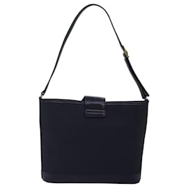 Autre Marque-Burberrys Shoulder Bag Nylon Leather Navy Gold Auth hk1626-Golden,Navy blue