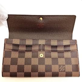 Louis Vuitton-Louis Vuitton Damier Portefeuille Sarah Bi-fold Wallet-Brown