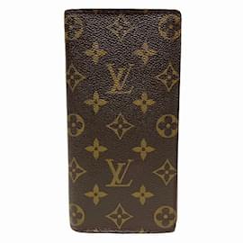 Louis Vuitton-Louis Vuitton Monogram Portefeuille Brazza Long Wallet-Brown