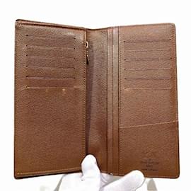 Louis Vuitton-Louis Vuitton Monogram Portefeuille Brazza Long Wallet-Brown