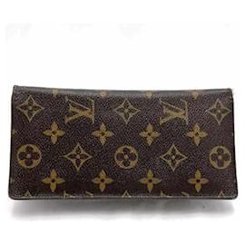 Louis Vuitton-Louis Vuitton Monogram Portefeuille Brazza Long Wallet-Brown
