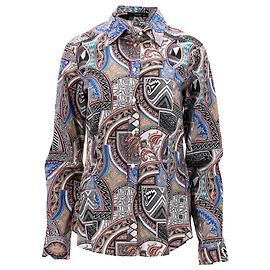 Camicia a bottoni stampata Etro a maniche lunghe in cotone multicolore Multicolore Altro