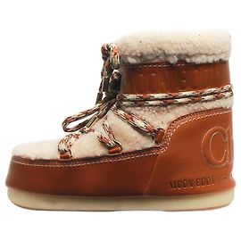 Chloé Tan Shearling Moon Boots - Größe EU 39 Braun