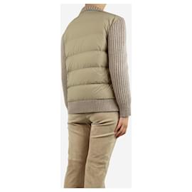 Autre Marque-Beige contrasting padded jacket - size UK 4-Other