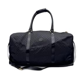 Fendi-Fendi Zucchino Duffel Travel Boston Bag-Black