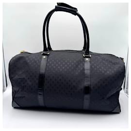 Fendi-Fendi Zucchino Duffel Travel Boston Bag-Black