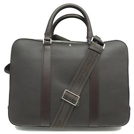 NEW MONTBLANC BRIEFCASE DOCUMENTS MEISTERSTUCK SLIM SOFT GRAIN 114452 Brown