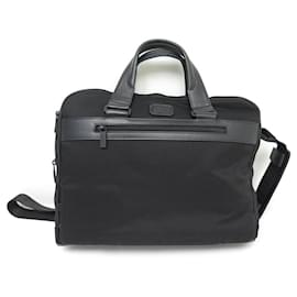 Montblanc-NEW MONTBLANC NIGHTFLIGHT MEDIUM 118248 DOCUMENT BAG CANVAS LEATHER-Black