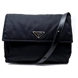 Prada-PRADA HAND BAG RE-NYLON LARGE PADDED 1BD256 SHOULDER BAG-Black