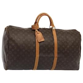 Louis Vuitton-LOUIS VUITTON Monogram Keepall 60 Boston Bag M41422 LV Auth 88579-Monogram