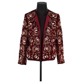 SéZane-Velvet jacket-Dark red