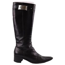 Dior Leather boots Black