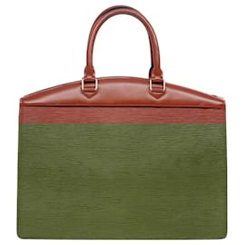 Louis Vuitton-LOUIS VUITTON Epi Riviera Hand Bag Brown M48183 LV Auth hk1618-Brown