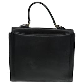 Autre Marque-Burberrys Hand Bag Leather Black Silver Auth ti2033-Black,Silvery