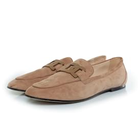 Tod's-Tod’s, beige loafers with gold detail-Other