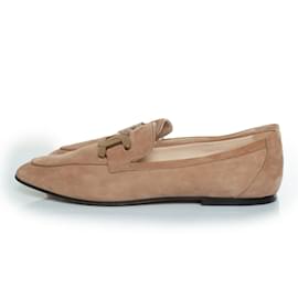 Tod's-Tod’s, beige loafers with gold detail-Other