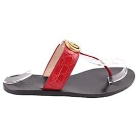 Gucci-Leather sandals-Red