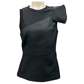 Alexander Mcqueen-Alexander McQueen Black 2023 Asymmetric Sleeveless Top-Black