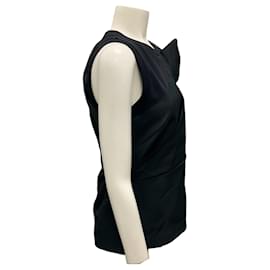 Alexander Mcqueen-Alexander McQueen Black 2023 Asymmetric Sleeveless Top-Black