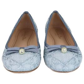 DIOR Flache Schuhe T.EU Stoff Blau