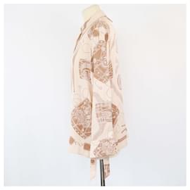 Hermès-HERMES Tops T.FR  Silk-Beige