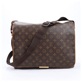 Bolsa transversal Abbesses em lona Monogram Louis Vuitton M45257 Marrom