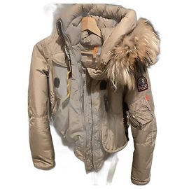Doudoune Parajumpers Beige en Peau de Lapin Taille 36 Beige