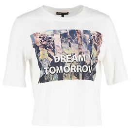 Camiseta gráfica 'Dream Tomorrow' de Maje en algodón blanco Blanco