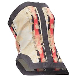 Alexander Mcqueen-Alexander McQueen baroque brocade jacquard bustier top-Grey