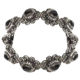 Collana choker gioiello Rose Alexander McQueen Argento Metallico