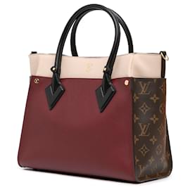 Louis Vuitton-Louis Vuitton Red Monogram On My Side MM-Red,Dark red
