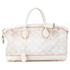 Louis Vuitton-Louis Vuitton White Monogram Transparence Lockit East-West-White