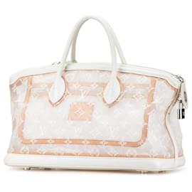 Louis Vuitton-Louis Vuitton White Monogram Transparence Lockit East-West-White