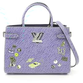 Louis Vuitton-Louis Vuitton Twist Tote Epi Denim Handbag-Blue