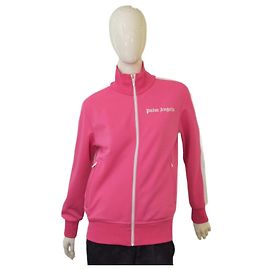 Veste cardigan zippée en polyester rose Palm Angels S Rose
