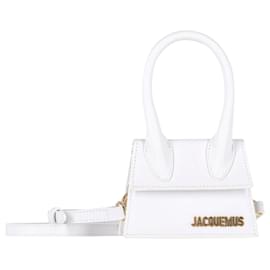 Jacquemus-Jacquemus Le Chiquito Mini Bag in White Leather-White,Cream