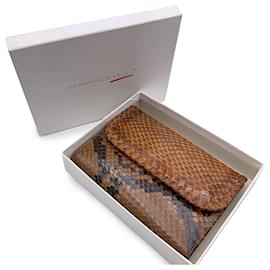Autre Marque-Light Brown Flap Wallet with Checkbook Holder-Brown