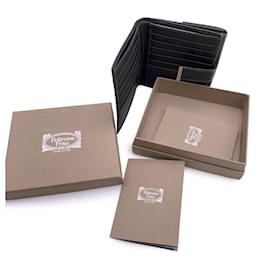 Autre Marque-Poltone Frau Grey Charcoal Leather Compact Wallet with Box-Grey