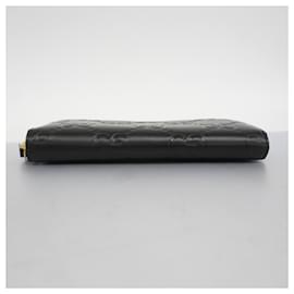 Gucci-Gucci Long Wallet GG Leather 795176 Black Men's-Black