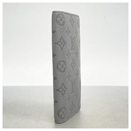 Louis Vuitton-Louis Vuitton Long Wallet Monogram Shadow Portefeuille Brazza-Brown