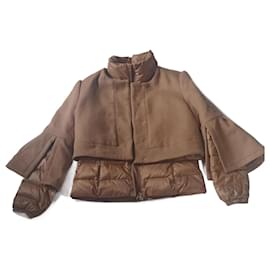Elisabetta Franchi-puffer jacket-Camel